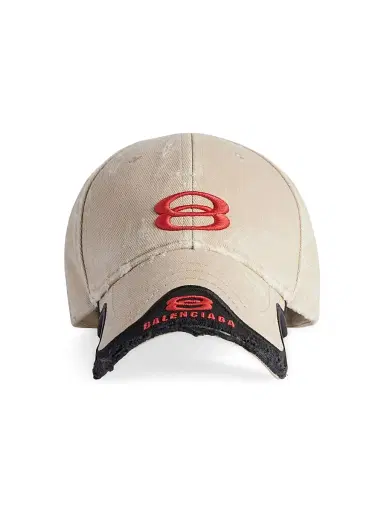 Balenciaga Men's Unity Sports Icon Cap - Beige Red | Thumbnail 1