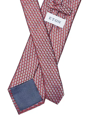 Eton Men's Geometric Woven Silk Tie | Thumbnail 3 Eton Men's Geometric Woven Silk Tie | Thumbnail 3
