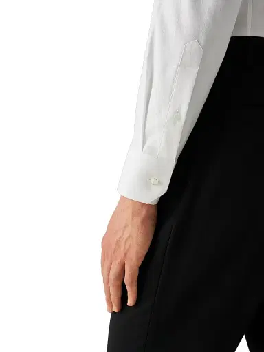 Eton Men's Geometric Jacquard Slim-Fit Shirt - White | Thumbnail 6 Eton Men's Geometric Jacquard Slim-Fit Shirt - White | Thumbnail 6