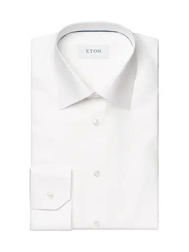 Eton Men's Geometric Jacquard Slim-Fit Shirt - White | Thumbnail 1 Eton Men's Geometric Jacquard Slim-Fit Shirt - White | Thumbnail 1