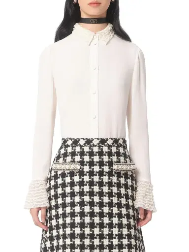 Valentino Garavani Women's Georgette Blouse | Thumbnail 3