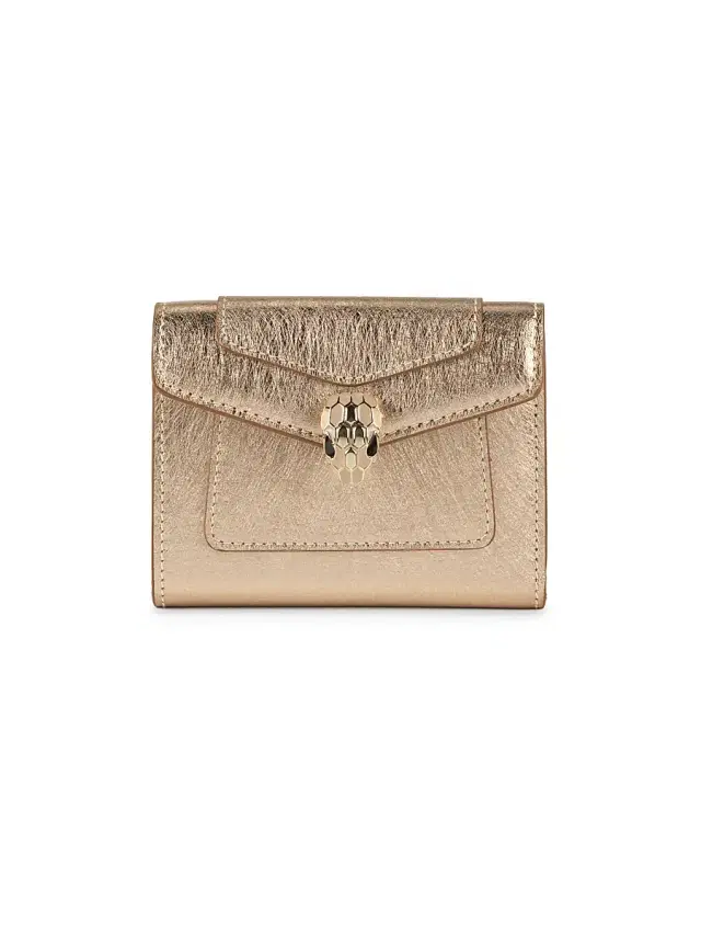 BVLGARI Women's Serpenti Forever Leather Wallet - Light Gold