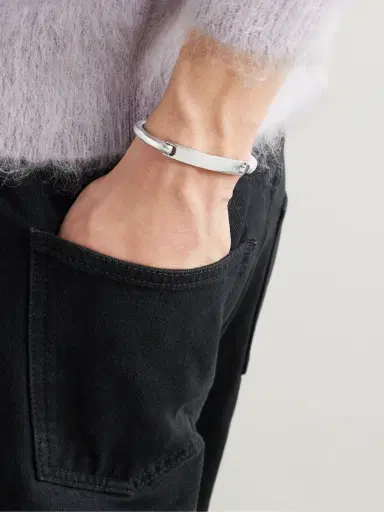 Saint Laurent Silver-Tone Bracelet - Men | Thumbnail 2