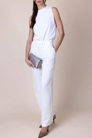 Brunello Cucinelli White Cotton Jersey Muscle Tank | Thumbnail 2
