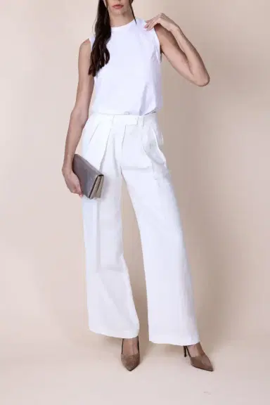 Brunello Cucinelli White Cotton Jersey Muscle Tank | Thumbnail 6
