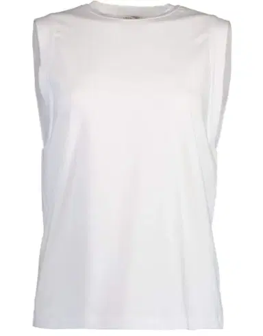 Brunello Cucinelli White Cotton Jersey Muscle Tank | Thumbnail 1
