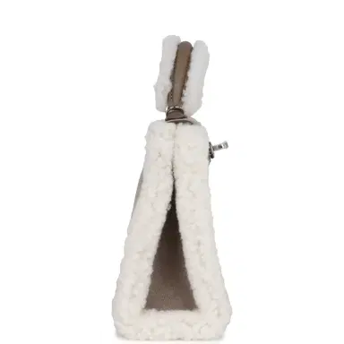 HERMÈS Hermes Teddy Kelly 20 Gris Caillou/Ecru/Etoupe/Grizzly/Mouton Merinos/Swift Palladium Hardware | Thumbnail 4