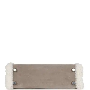 HERMÈS Hermes Teddy Kelly 20 Gris Caillou/Ecru/Etoupe/Grizzly/Mouton Merinos/Swift Palladium Hardware | Thumbnail 6