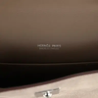 HERMÈS Hermes Teddy Kelly 20 Gris Caillou/Ecru/Etoupe/Grizzly/Mouton Merinos/Swift Palladium Hardware | Thumbnail 7