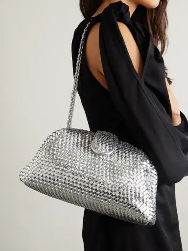 Bottega Veneta Lauren 1980 Small Intrecciato Metallic Leather Clutch | Thumbnail 6 Bottega Veneta Lauren 1980 Small Intrecciato Metallic Leather Clutch | Thumbnail 6