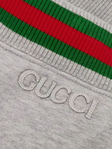 Gucci Appliquéd Striped Cotton-jersey Track Pants | Thumbnail 5 Gucci Appliquéd Striped Cotton-jersey Track Pants | Thumbnail 5