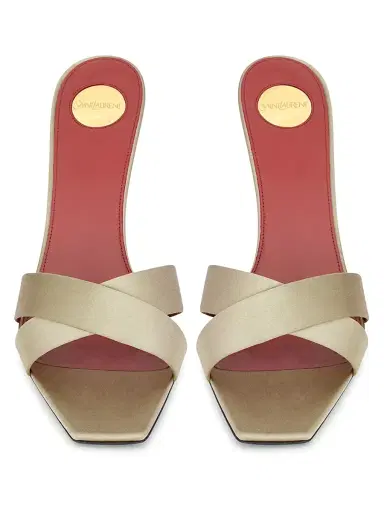 Saint Laurent Women's Opyum Mules in Satin Crepe | Thumbnail 3 Saint Laurent Women's Opyum Mules in Satin Crepe | Thumbnail 3
