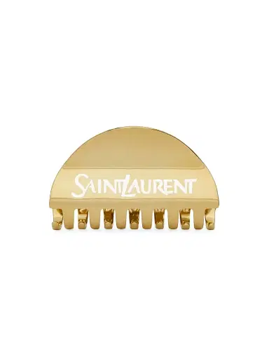 Saint Laurent Women's Claw Clip in Metal - Gold | Thumbnail 1