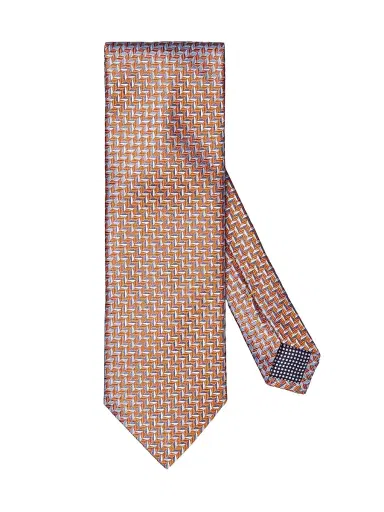 Eton Men's Geometric Woven Silk Tie | Thumbnail 1
