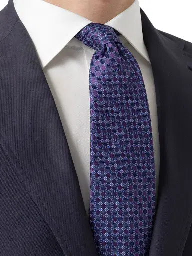 Eton Men's Floral Woven Silk Tie | Thumbnail 2 Eton Men's Floral Woven Silk Tie | Thumbnail 2