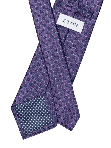 Eton Men's Floral Woven Silk Tie | Thumbnail 3 Eton Men's Floral Woven Silk Tie | Thumbnail 3