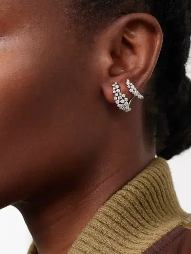 Ananya Scatter Wrap 18-karat White Gold Diamond Earrings | Thumbnail 2 Ananya Scatter Wrap 18-karat White Gold Diamond Earrings | Thumbnail 2
