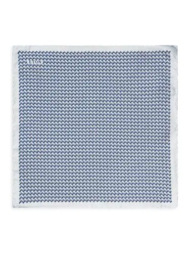 Eton Men's Geometric Silk Pocket Square | Thumbnail 2