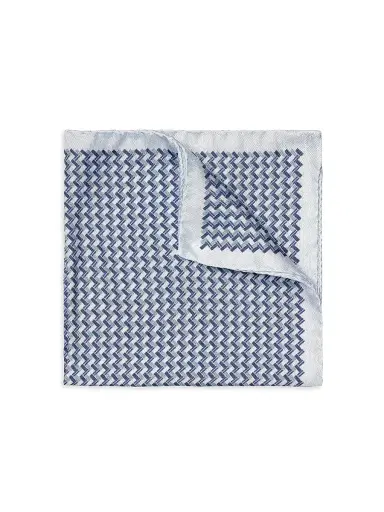 Eton Men's Geometric Silk Pocket Square | Thumbnail 1