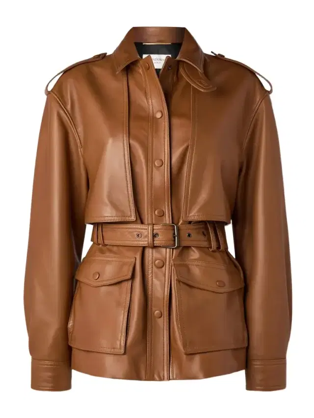 Belted Leather Jacket