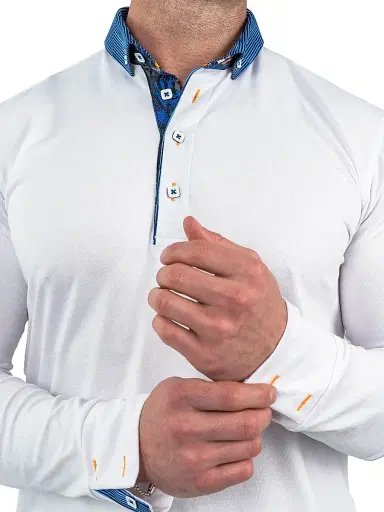 Maceoo Men's Polo Shirt - White - Size XXXXL | Thumbnail 5 Maceoo Men's Polo Shirt - White - Size XXXXL | Thumbnail 5