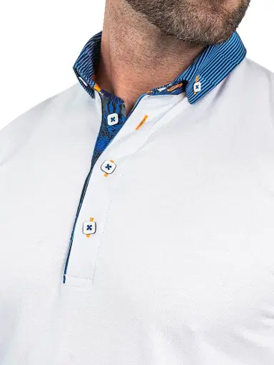 Maceoo Men's Polo Shirt - White - Size XXXXL | Thumbnail 8 Maceoo Men's Polo Shirt - White - Size XXXXL | Thumbnail 8