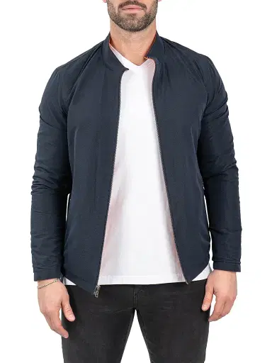 Maceoo Men's Leather Reverse Jacket - Orange | Thumbnail 3 Maceoo Men's Leather Reverse Jacket - Orange | Thumbnail 3