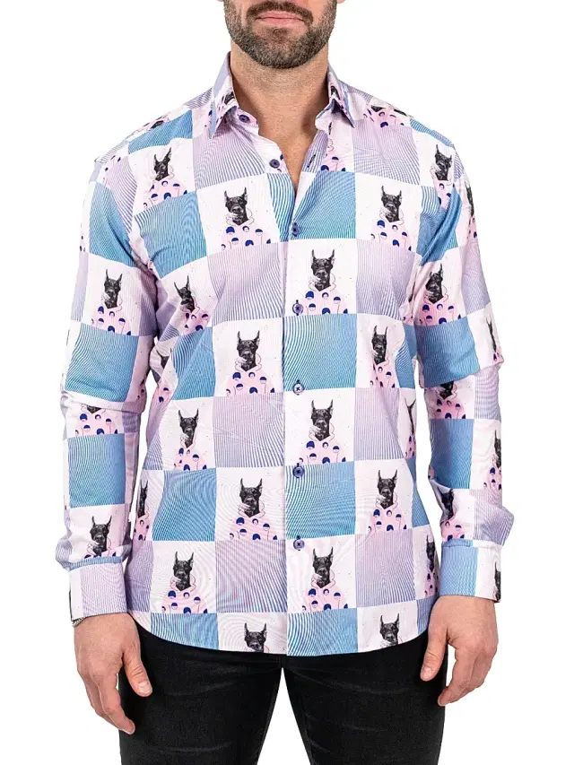 Men's Fibonacci Snoop Shirt - Multicolored