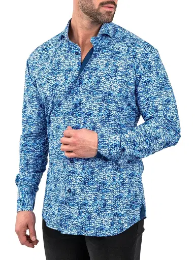 Maceoo Men's Einstein Stretch Shirt - Blue | Thumbnail 6 Maceoo Men's Einstein Stretch Shirt - Blue | Thumbnail 6