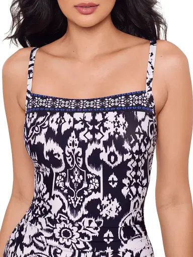 Miraclesuit Swim Women's Talavera Kara Abstract One-Piece Swimsuit - Midnight White - Size 16 | Thumbnail 5