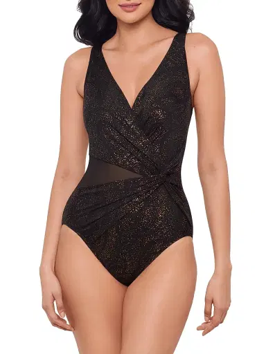 Miraclesuit Swim Women's Brillante Circe Abstract One-Piece Swimsuit - Black - Size 16 | Thumbnail 2