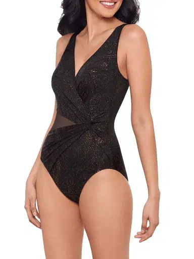 Miraclesuit Swim Women's Brillante Circe Abstract One-Piece Swimsuit - Black - Size 16 | Thumbnail 3