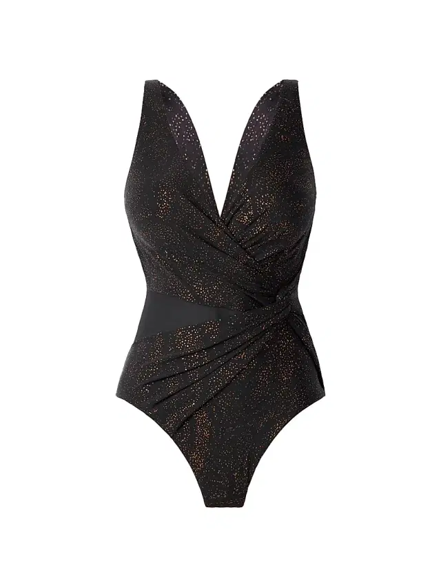 Women's Brillante Circe Abstract One-Piece Swimsuit - Black