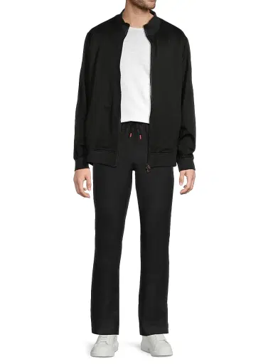Kiton Men's Swim Cotton Jacket - Black | Thumbnail 2