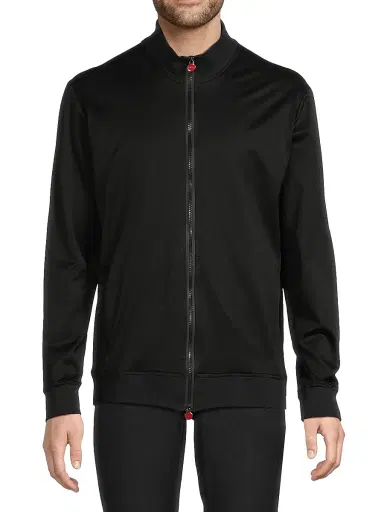 Kiton Men's Swim Cotton Jacket - Black | Thumbnail 3