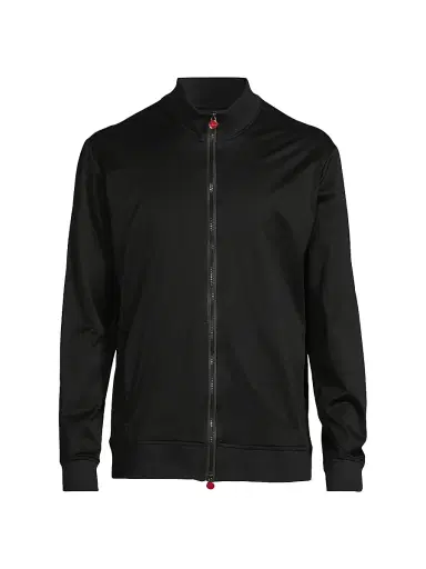 Kiton Men's Swim Cotton Jacket - Black | Thumbnail 1