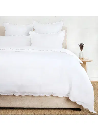 Pom Pom at Home Kelly Linen Duvet Cover & Shams Collection - Flax King | Thumbnail 1