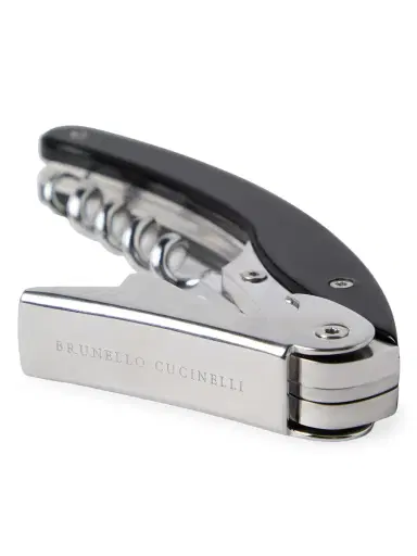 Brunello Cucinelli Buffalo Horn and Steel Corkscrew - Black | Thumbnail 3