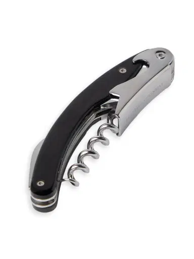 Brunello Cucinelli Buffalo Horn and Steel Corkscrew - Black | Thumbnail 1