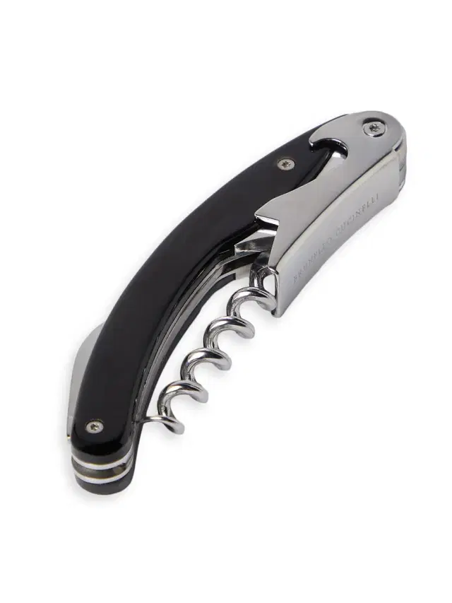 Buffalo Horn and Steel Corkscrew - Black