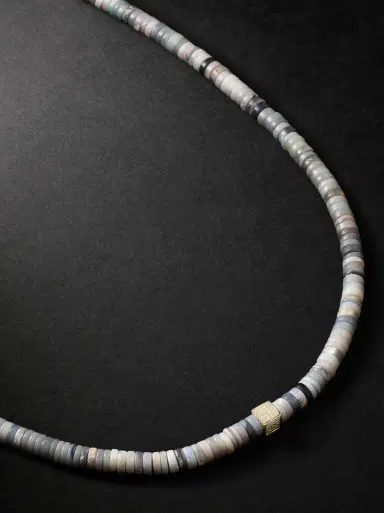 Sydney Evan 14-Karat Gold, Diamond and Opal Beaded Necklace - Men | Thumbnail 1 Sydney Evan 14-Karat Gold, Diamond and Opal Beaded Necklace - Men | Thumbnail 1