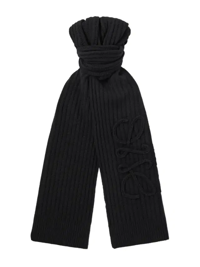 Loewe Anagram Embroidered Ribbed Wool Scarf - Men