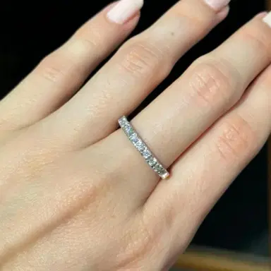 Wish Fine Jewelry 0.74ct Diamond 14K Gold Band Eternity Ring | Thumbnail 2