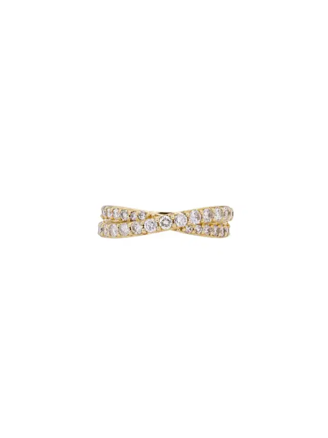 Wish Fine Jewelry 1.00ct Diamond 14K Gold Crossover Ring