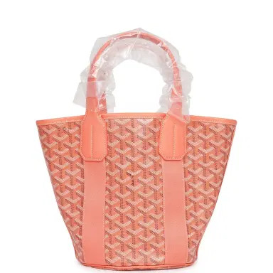 goyard Goyard Goyardine Belharra PM Coral Tote Palladium Hardware | Thumbnail 5 goyard Goyard Goyardine Belharra PM Coral Tote Palladium Hardware | Thumbnail 5