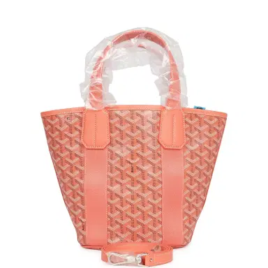 goyard Goyard Goyardine Belharra PM Coral Tote Palladium Hardware | Thumbnail 1 goyard Goyard Goyardine Belharra PM Coral Tote Palladium Hardware | Thumbnail 1