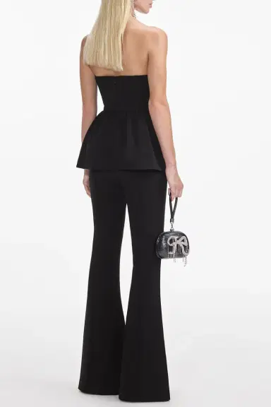 Self-Portrait Strapless Flare Jumpsuit | Thumbnail 4