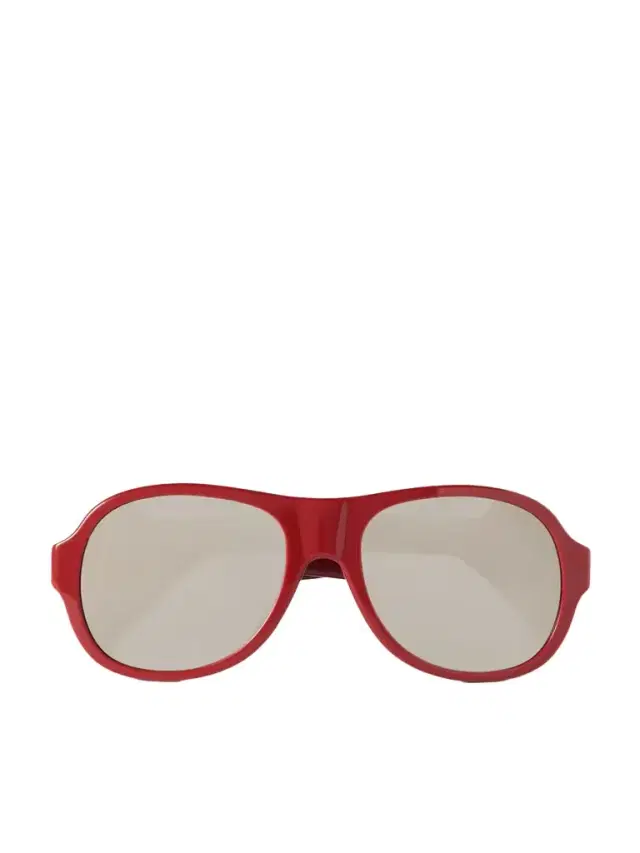 CELINE Eyewear Aviator-style Acetate And Leather Sunglasses