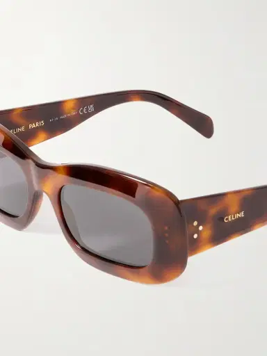 CELINE Eyewear Square-frame Tortoiseshell Acetate Sunglasses | Thumbnail 4 CELINE Eyewear Square-frame Tortoiseshell Acetate Sunglasses | Thumbnail 4