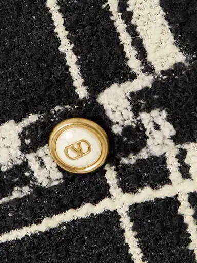 Valentino Garavani Checked Wool-blend Tweed Bouclé Mini Skirt | Thumbnail 4